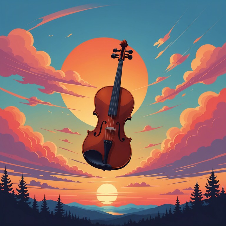 A vibrant and emotional musical journey characterized by spontaneous and imaginative composition that seamlessly moves between intense euphoria and reflective tranquility. This instrumental piece uses the dynamic range and expressiveness of the violin to create a narrative that feels like a vibrant journey through the clouds, full of discovery and wonder.