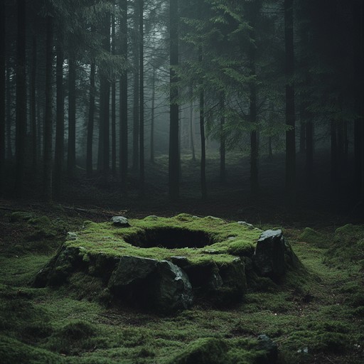 A spine chilling composition that immerses listeners in a dark, primordial forest filled with the eerie sounds of ancient celtic rituals. The distant echo of traditional celtic instruments like the harp creates a hauntingly beautiful yet unsettling atmosphere, perfect for invoking a sense of foreboding and mystery.