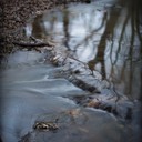 syncopated tones imitating a babbling brook.