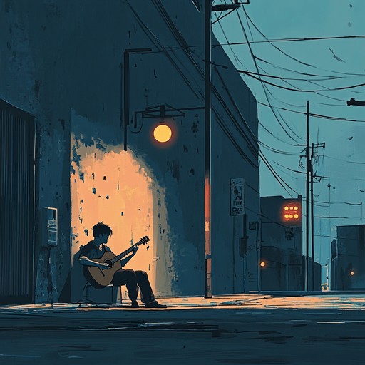 An instrumental dance rock composition that fuses energetic beats with melancholic guitar riffs, capturing the feeling of wandering alone through a city at night, longing for connection and reflecting on past memories.