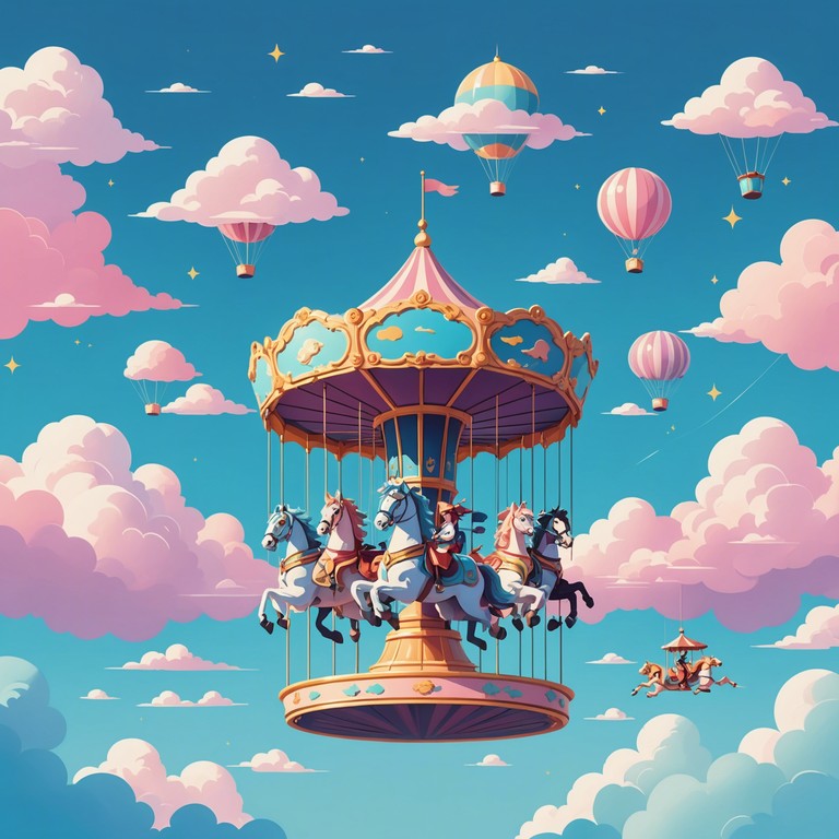 This instrumental track conjures an imaginative realm where dreams take flight against an anime inspired backdrop. Delicate melodies intertwine to create a sense of whimsical adventure, perfect for a scene of exploration or magical discovery in an anime setting. The light, airy composition mimics the movement of riding a carousel through the clouds, making it ideal for capturing the essence of innocence and joy.