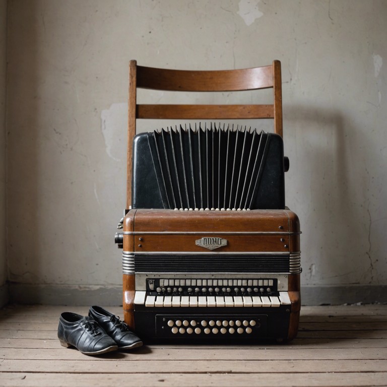 Delve deeper into the story of a dancer who performs alone, their movements expressing a blend of joy and the poignant solitude that accompanies their rhythmic steps. The solitary accordion underscores a personal narrative woven through the cheerful, yet introspective, energy of polka.