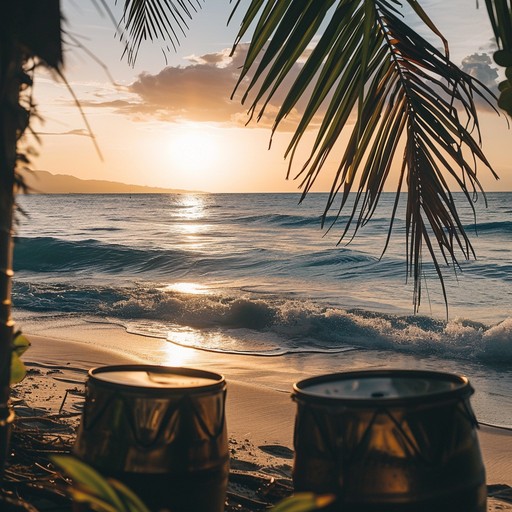 Feel the gentle embrace of a caribbean evening through the tranquil sound of steel drums. This chill calypso tune brings to life the beautiful imagery of the sun setting on a peaceful island, where the rhythmic flow of the drums embodies the essence of relaxation and tranquility.