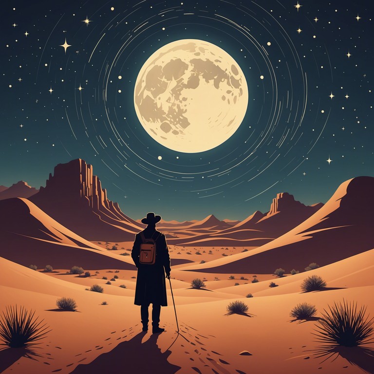 This composition transports listeners into a mystical desert scene, with the intimate sound of an oud flowing through dynamic shifts and evoking a vivid landscape of sand dunes under a starlit sky. The track intricately explores the beauty and tranquility of the desert, weaving traditional middle eastern melodies with modern instrumental techniques to create an enchanting musical journey.