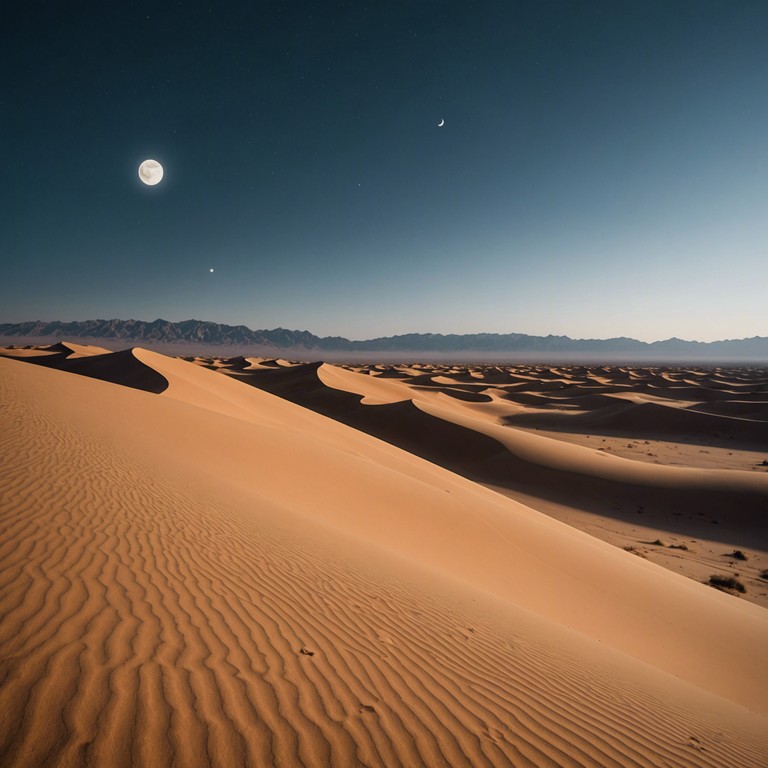 A deep dive into the heart of the desert, capturing the profound silence and sudden bursts of wind using the resonant sounds of the oud to echo the expansive mystery of the sand dunes.