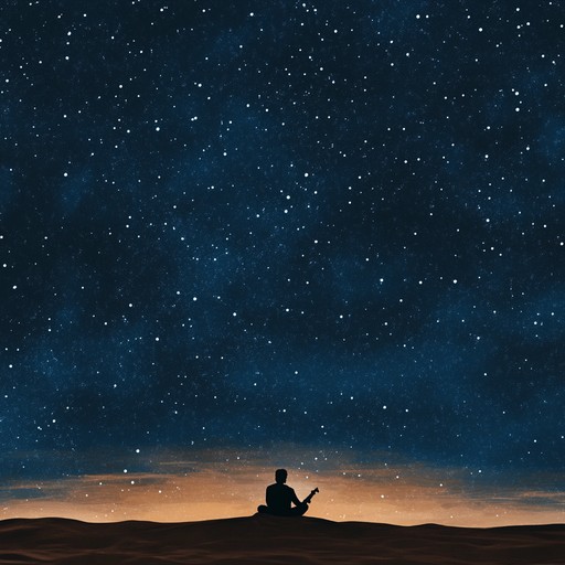 In this composition, the enchanting sound of the sitar captures the essence of a serene night in the sahara desert. Under a canopy of stars, the gentle strumming echoes the whispering winds, providing a soothing, meditative journey through sound.