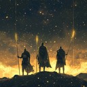 sweeping orchestral epic of celestial battles and heroism