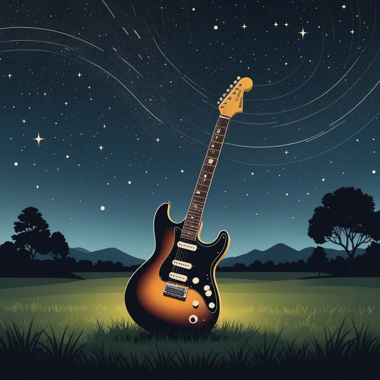 Imagine gazing up at a starlit sky, solitude embraced by the serenity of night, while a soothing melody played exclusively on an electric guitar fills the air, adding a layer of profound tranquility to your reflective moments.