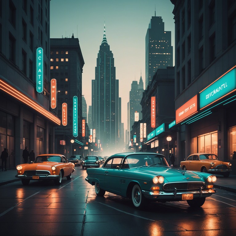 An audacious blend of old school jazz elements with contemporary electronic music that captures the spirit of a breezy evening drive down a cityscape adorned with neon lights. Perfect for creating an environment of excitement and joy.