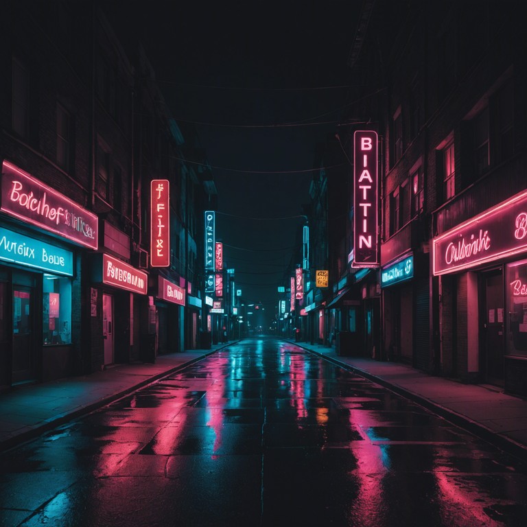 Drawing from the pulsating energies of city nightlife and the neon glow of retro futuristic aesthetics, this composition fuses nostalgic elements with urgent, modern beats. It's an ideal backdrop for explorations of urban landscapes, either real or imagined.