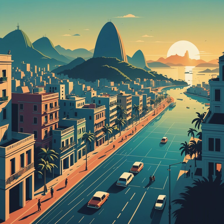 As dawn breaks, the sleepy city transforms under the influence of a musical spell, casting away the quiet of night with a spectrum of sounds and colors, led by the compelling rhythm of samba. It's a musical invitation to feel alive, engaged, and completely absorbed in the moment of communal joy.