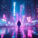 powerful synths drive an intense, futuristic cyberpunk instrumental anthem