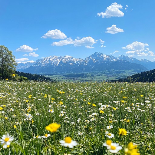 An uplifting melody that reflects the joy of a sunny day in the bavarian alps, characterized by lively accordion rhythms and a light hearted tune that evokes a sense of nostalgia and happiness