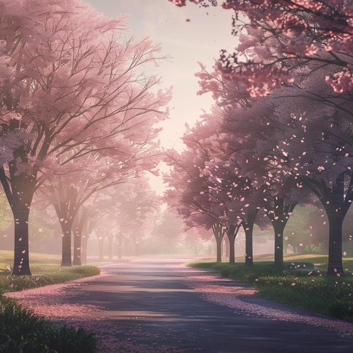 A reflective and soulful instrumental j pop piece, capturing the bittersweet essence of fleeting cherry blossoms with a beautifully melodic piano. Its soothing yet emotional progression invokes feelings of nostalgia and beauty, perfect for contemplative moments.