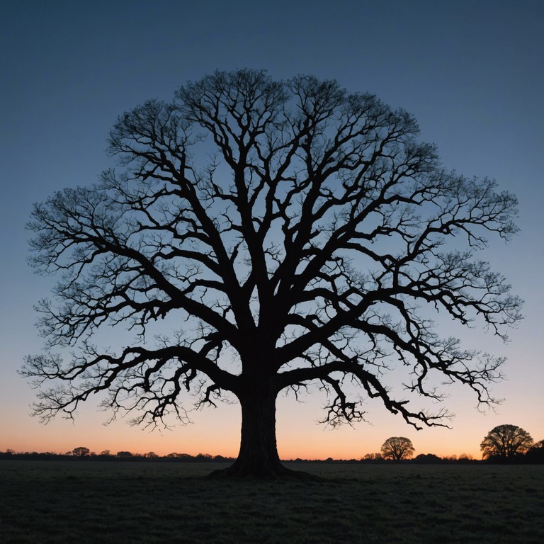 A composition that paints a musical picture of solitude and the beauty found in quiet moments. Gentle guitar plucks mimic the sound of a stream, complemented by the haunting whispers of wind, weaving through a canopy of ancient trees.