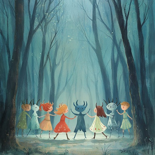 An enchanting piece that weaves wistful melodies, creating a dreamy and nostalgic atmosphere. It's designed to captivate children's imaginations as they picture themselves exploring an enchanted wood, encountering magical friends, and experiencing heartwarming adventures