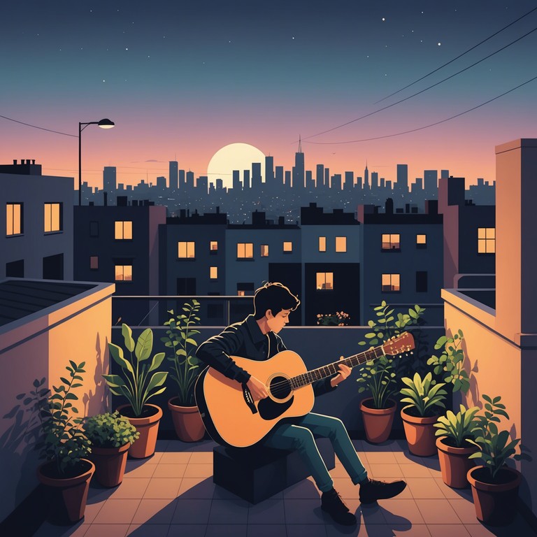 Urban folklore revisited with smooth acoustic melodies underscoring dynamic city life narratives and the emotive contrast between bustling city scenes and moments of folk serenity.