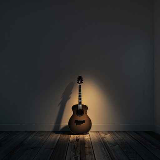 A haunting acoustic guitar melody reflecting deep personal sorrow and loneliness. The intricate fingerpicking and echoing chords convey a sense of isolation, while subtle background harmonies enhance the melancholic mood.