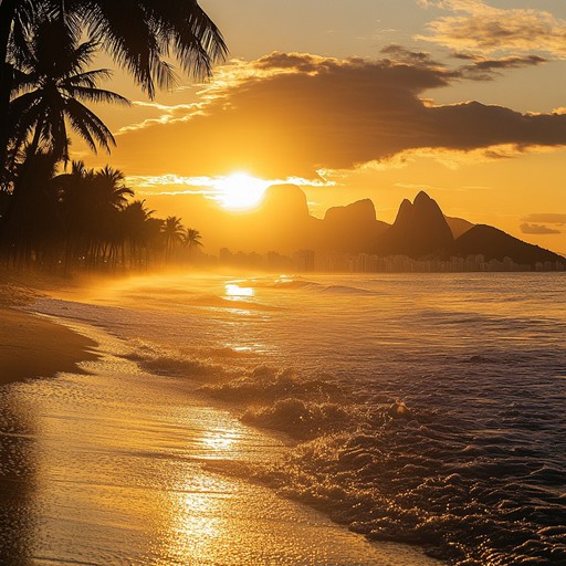 Experience the wistful and charming ambiance of a sunset in rio de janeiro. This emotional bossa nova track, led by soulful guitar and gentle percussive rhythms, evokes the warmth and romance of a golden evening by the beach. Perfect for moments of introspection or romantic settings, the music sways like a slow dance, bringing the serene, nostalgic vibe of brazil's iconic city to life.