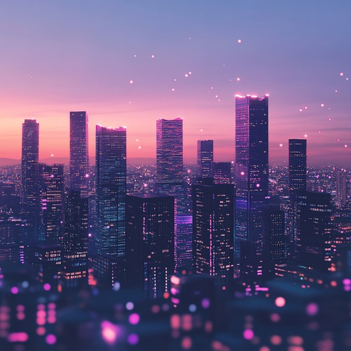 Transport yourself to a tranquil cyber evening with lush synths that float over a steady, calming beat, creating a nostalgic yet futuristic vibe perfect for unwinding.