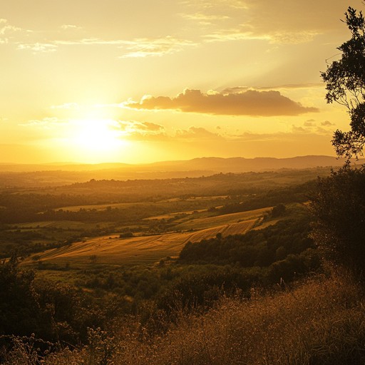 A sentimental tale laced with the warm sunsets of the rural countryside, evoking memories of simpler times and lost loves. Reflective guitar strings strum through melody, painting a serene yet melancholic picture. Ideal for a lazy afternoon.