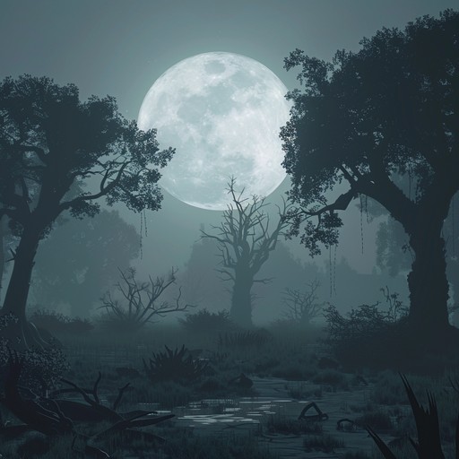 A melancholic waltz that captures the brooding essence of midnight, with haunting violins weaving shadows and mystery through the darkened night. The music evokes a somber, reflective atmosphere, perfect for a scene bathed in moonlight.