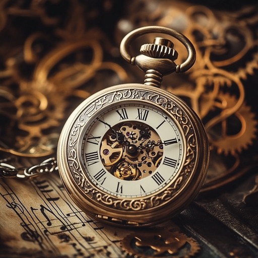 A lively jingle that combines steampunk elements with modern electronic beats, featuring clockwork noises, gears, and whimsical melodies to create an intriguing and memorable tune