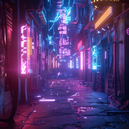 Dive into an ambient journey through a futuristic cityscape filled with mechanical sounds and digital textures, capturing the essence of an urban mission on a neon lit night. The rhythm is driven by garage beats and infused with synthetic elements to create a surreal, otherworldly experience