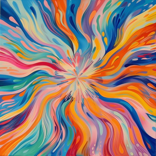 A vibrant kaleidoscope of sound, cosmic rainbow jam fuses energetic guitar riffs and pulsating drum patterns to create a song that feels like a journey through a psychedelic dreamscape. The upbeat tempo and colorful melodies transport listeners to a world of vibrant colors and swirling patterns, capturing the essence of 1960s psychedelic rock with a modern twist.