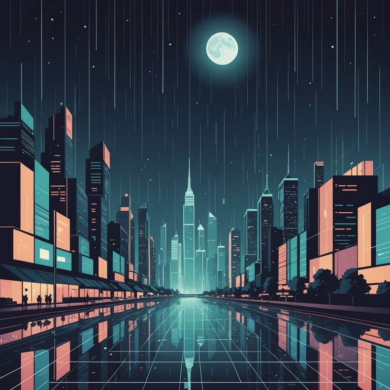 Imagine yourself wandering through a glowing metropolis allowing the ambient sounds and lights to wash over you with a serene yet profound connection to the environment around you.