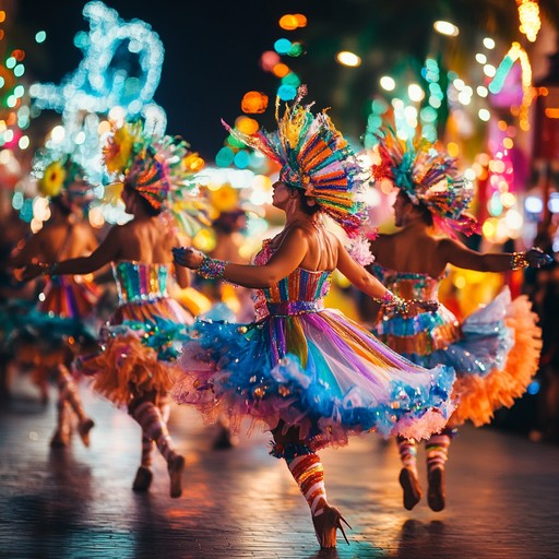 An energetic instrumental track featuring vibrant samba rhythms, infectious percussion, and lively melodies that transport listeners to the heart of a bustling carnival night in rio