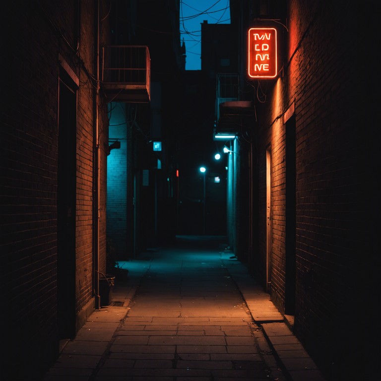 The alternate take brings out an even more chilling side of the cyberpunk ethos, focusing on the haunting, ghost like whispers among the bustling cyber activity, emphasizing a spine chilling sense of aloneness amidst the crowd.