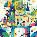 cheerful toytronica tune evoking nostalgic childhood memories