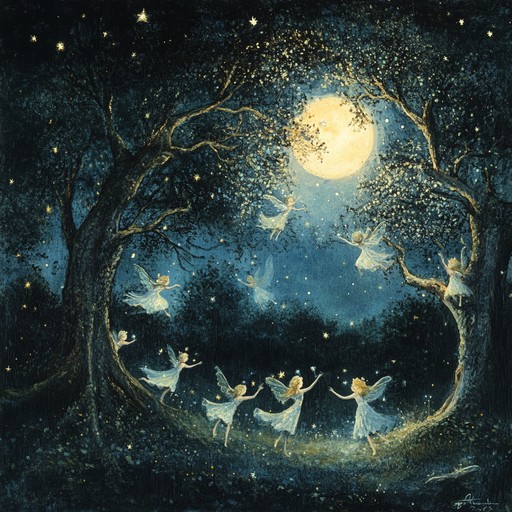 An enchanting instrumental that paints a picture of fairies and sprites dancing under the moon in a magical forest. The melody weaves together delicate strings and folk rhythms to create a joyful and whimsical atmosphere, inviting listeners to join the mystical celebration.