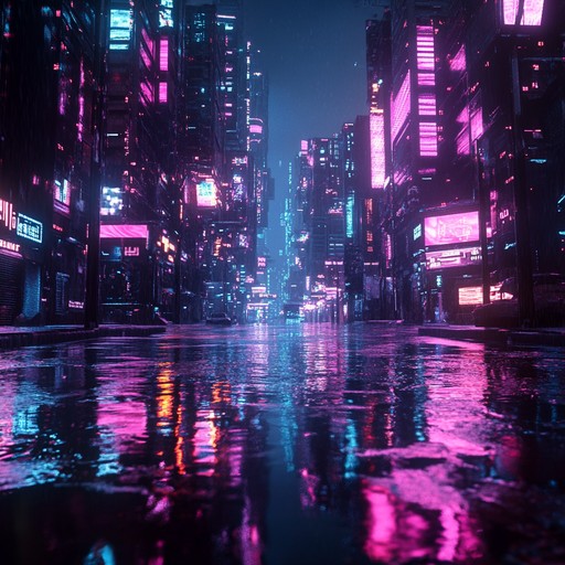 Journey through a dark neon lit cityscape, where futuristic melodies and eerie synths dominate. With pulsating beats and a sinister electropop vibe, this track paints a thrilling picture of an urban dystopia. Perfect for creating suspense and intrigue.