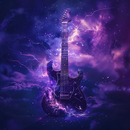 This track takes listeners on a vibrant journey through the cosmos, featuring intense and electrifying guitar riffs that mimic the power of a thunderstorm in space. Interstellar melodies and dynamic tempo shifts create a high energy atmosphere that captures the essence of a galactic metal odyssey.