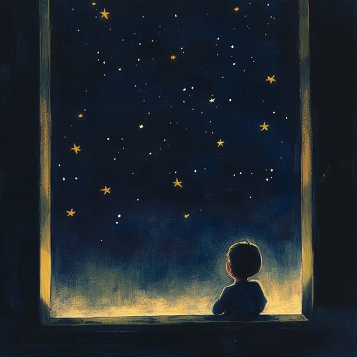 A soft and tender instrumental capturing a child's longing for adventure beneath a blanket of stars.