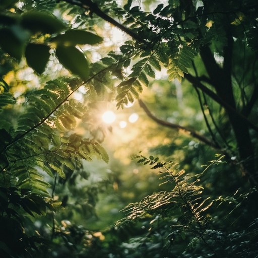 In this piece, the music gently captures the serene and subtle beauty of a quiet forest at dawn, drawing listeners into a peaceful, introspective state. The mellow tone resonates with the stillness and gentle rustling of nature's own lullaby created by the morning breeze through the leaves, inviting a deep emotional connection and a sense of tranquility.