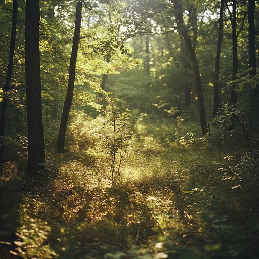 Imagine a serene walk through a lush forest, where every step is accompanied by the rustling leaves, bird songs, and gentle streams. This composition brings nature's tranquillity into your space, using soft, harmonious melodies to calm and soothe the listener.