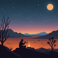 flute serenades under a starlit desert night