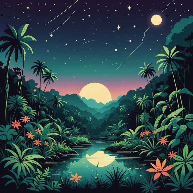 Dive into an acoustic experience where ethnic vibes meet the pulsating atmosphere of nü soundscapes, creating a night in a bioluminescent jungle. Every beat is like a pulse through untamed wilderness, reverberating in unison with the moonlit sky.