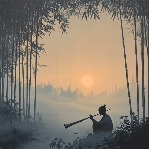 An instrumental piece featuring the shakuhachi, guiding listeners through serene and melancholic japanese folk melodies, evoking the peacefulness of ancient forests