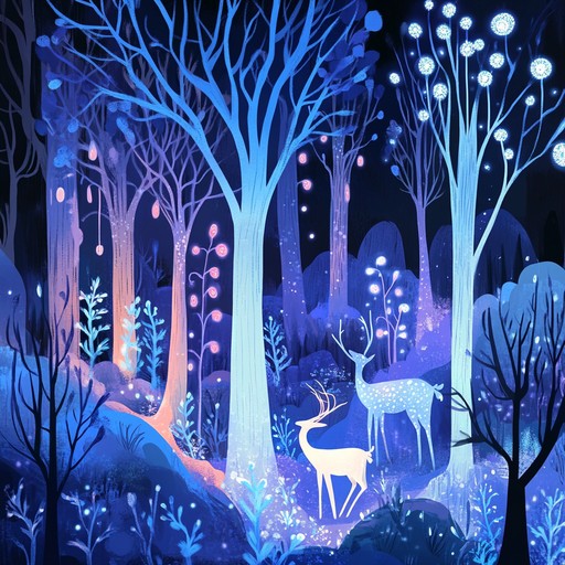 This instrumental piece takes listeners on a whimsical journey through an enchanted forest, full of magical creatures, chirping birds, and playful spirits. The music is light hearted and jovial, incorporating twinkling piano melodies and playful woodwinds to create a cinematic adventure. Perfect for a whimsical backdrop or storytelling.