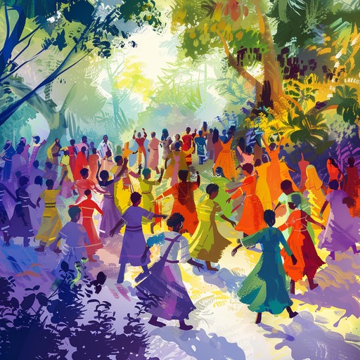 A lively instrumental track that combines tribal drums, african percussion, middle eastern melodies, and latin rhythms. This piece radiates energy, inviting listeners to immerse themselves in a global celebration of dance and culture.