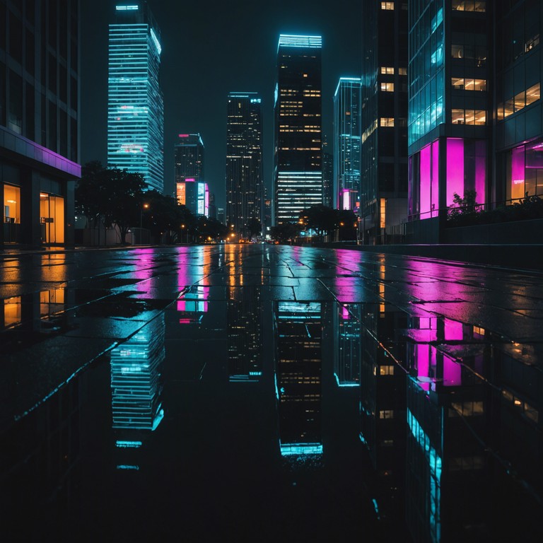 Imagine a high energy journey through a neon lit city at night, with rhythms that resonate with the shimmering lights and the pulse of the urban landscape. The track uses rich synthesizer textures to create an atmosphere that is both nostalgic and futuristic.