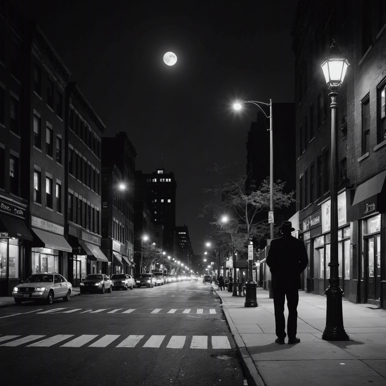 This piece transforms a nostalgic, moonlit walk through harlem into a soul stirring musical experience, where every saxophone note whispers secrets of the quiet night, wrapping the listener in a cocoon of peaceful solitude.