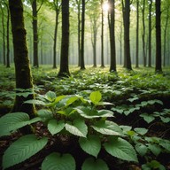 soothing flute with ambient forest sounds