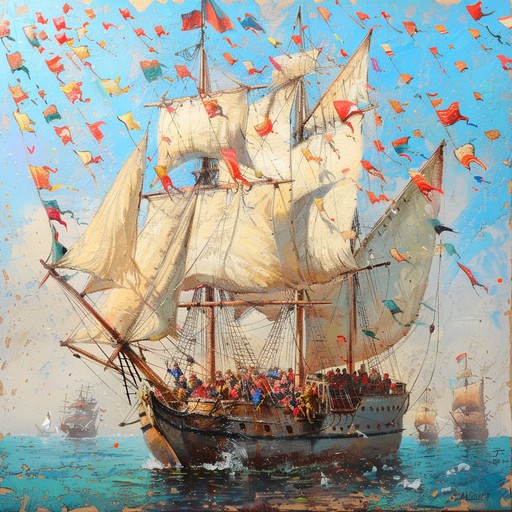 This instrumental piece reflects the joyous and adventurous life of the russian navy. With rhythmic beats, traditional melodies, and an uplifting mood, it celebrates the cultural pride and festive atmosphere of seafaring life.