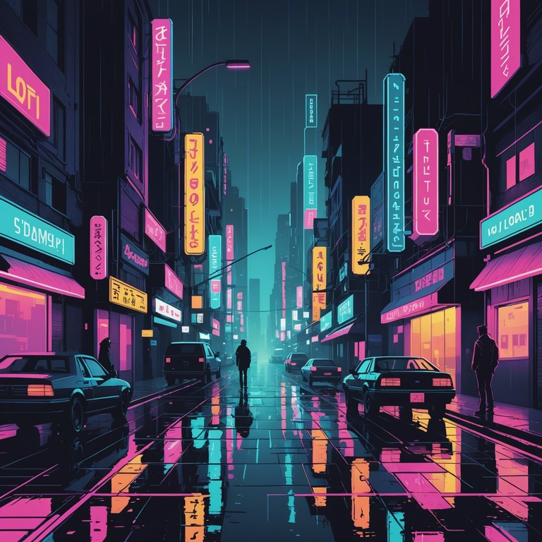 Alternate version: this track reimagines the electric energy and chaotic intertwining sounds of vintage electronics and modern music techniques, invoking images of a bustling cyberpunk cityscape at night, enhanced by glowing neon lights. The use of synthesizers elevates the track, creating a powerful and immersive listening experience that keeps the listener on edge.