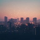 urban skyline, soothing lofi beats encapsulate